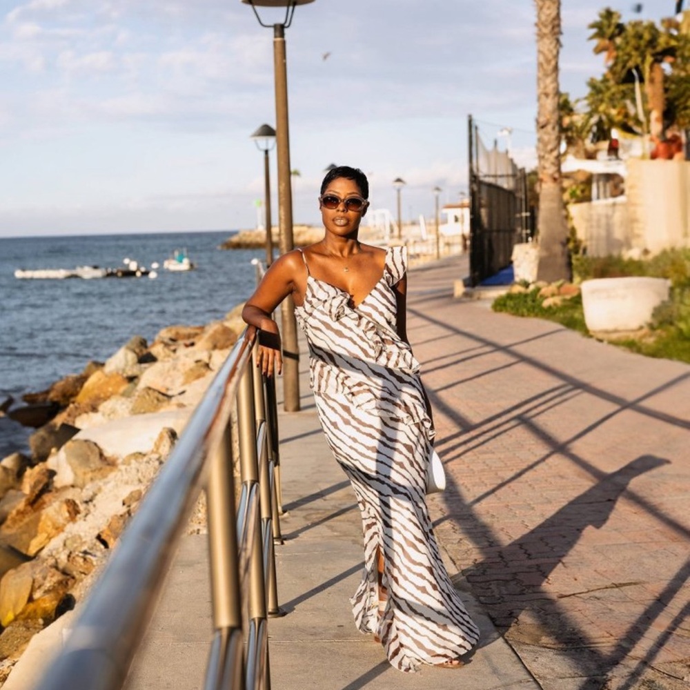 Women's Ruffle Ankle Length Dress - Future Collective with Jenee Naylor XL - Picture 2 of 4